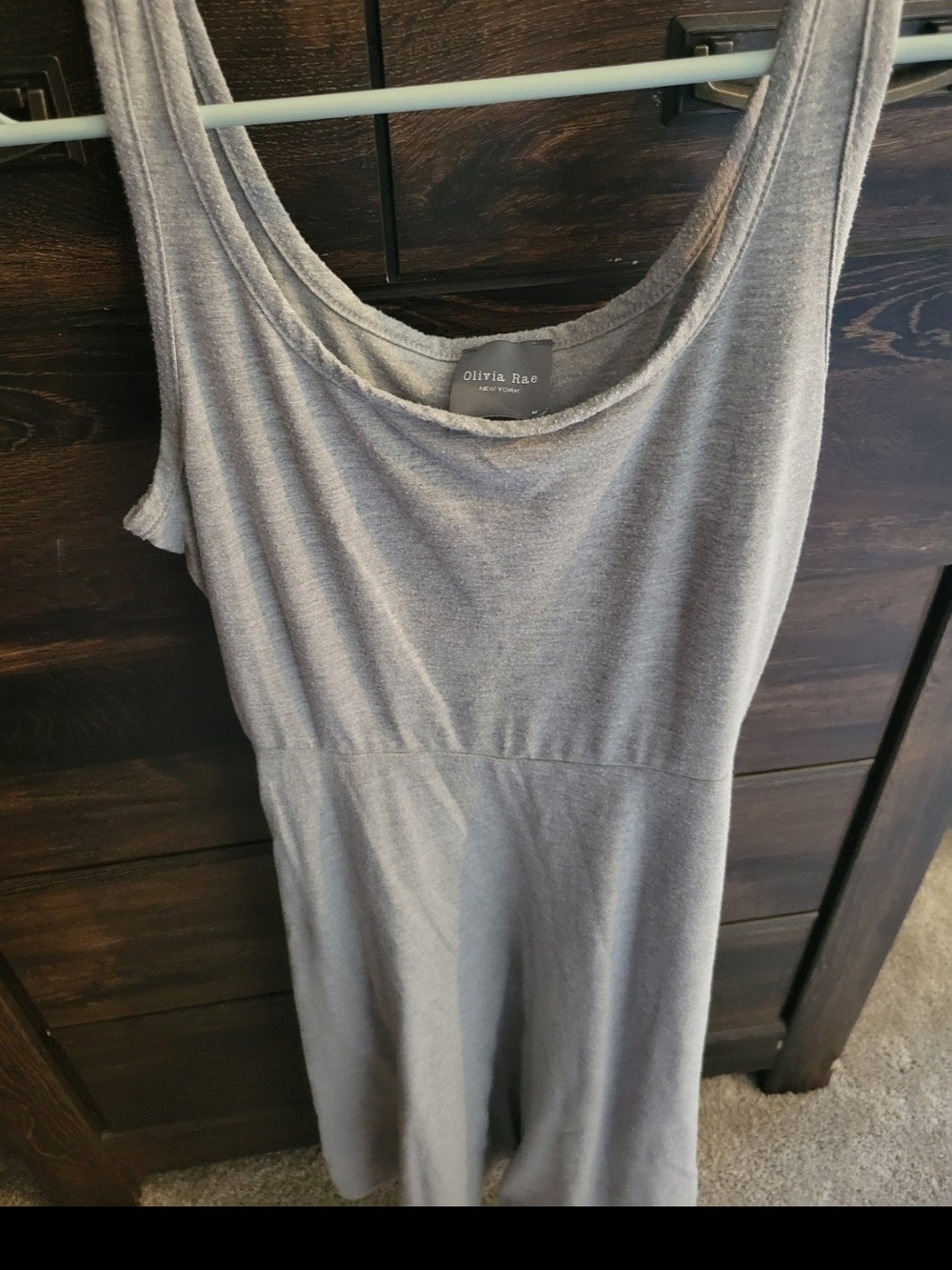 Olivia Rae Sleeveless Gray Lounge Chemise